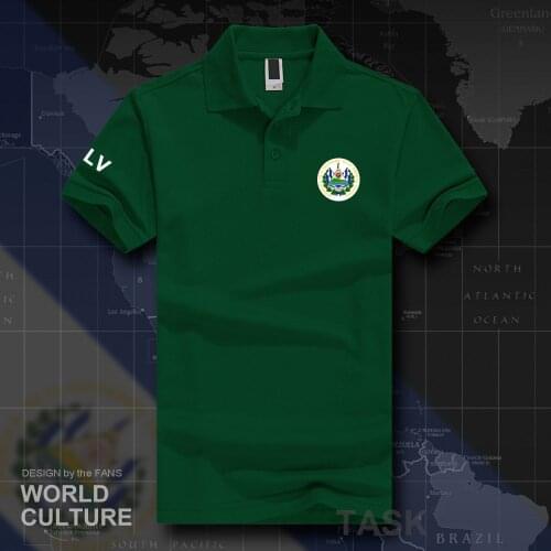 El Salvador 2018 fashion polo shirts men short sleeve white brands printed for country cotton nation team flag Salvadoran SLV 20