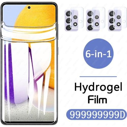 On For Samsung Galaxy A72 5g 4g Hydrogel Film Full Screen Protector Sumsung a 72 a725 a726 Camera Lens Protective Film Not Glass
