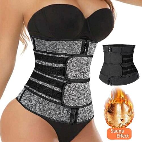 Neoprene Sauna Waist Shaper Sweat Waist Trainer Corsets Slimming Belt for Women Weight Loss Compression Trimmer Workout Fitness