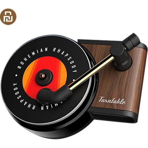 TITA Turntable Phonograph Car Fragrance Car Air Freshener With 3pcs Replace Aromatherapy Tablets