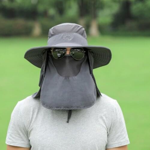 Men Fishing Bucket Hat Outdoor Hiking Cap Summer Panama Sun Visor Hat Quick-Drying Sunscreen Beach Caps Fisherman Hat