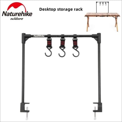 Naturehike Outdoor Aluminum Alloy Hanging Shelf Simple No Drilling Camping Accessories Outdoor BBQ Picnic Desktop Storage Rack
