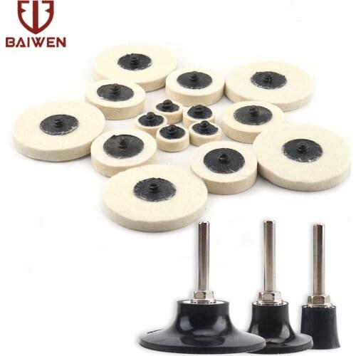1/2/3 Inch Roloc Polishing Wheel wool Buffing Pads Grinding Discs Compressed Wool Felt Fabric Disc for Dremel Rotary Accessories