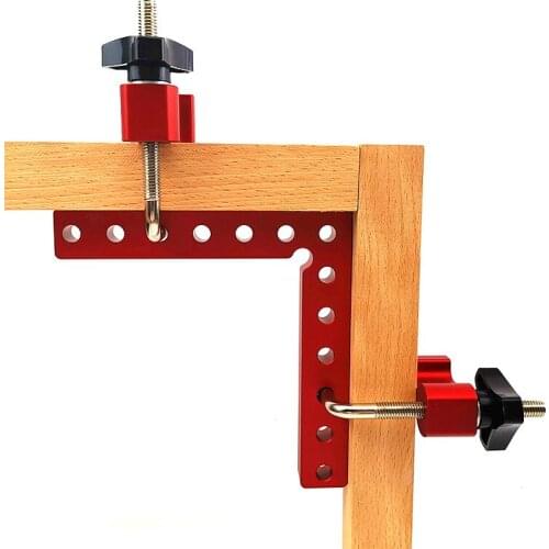 90 Degree Positioning Squares Right Angle Clamps Aluminum Alloy Woodworking Carpenter Tool for Picture Frame Box Cabinets Drawer
