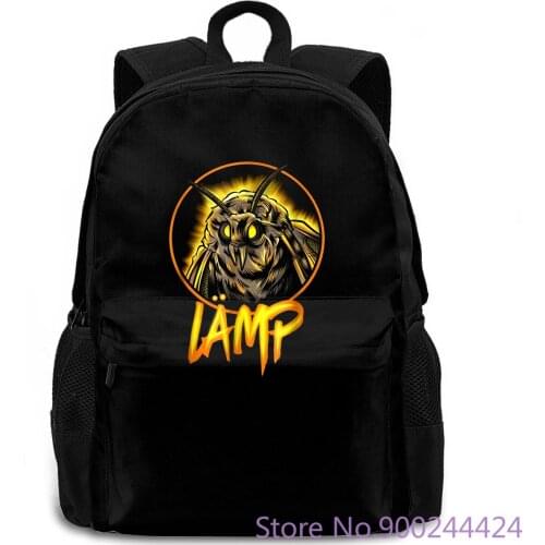Moth Meme Moth Lamp Black Print Hip-e s women men backpack laptop travel school adult student