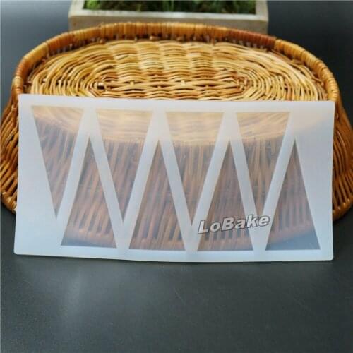 Newest 8 cavities trigon shape formas de silicone chocolate biscuit mold candy fondant molds baking tools for cakes