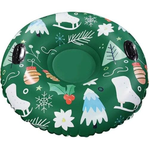 Snow Toy Winter Inflatable Ski Circle Ski Circle With Handle Durable Children Adult Snow Tube Skiing Thickened Floated Sled