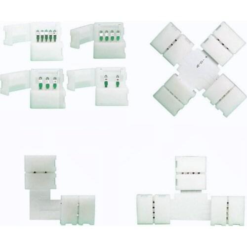 X T L LED Connector 2pin 3pin 4pin 5pin For 5050 RGB RGBW 3528 WS2811 WS2812 WS2813 WS2815 Etc LED PCB10mm IP30 IP20 Strip