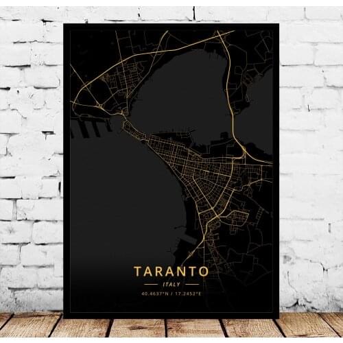 Taranto Trieste Turin Venice Verona Italy Poster