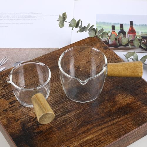 Glass Mini Milk Cup With Handle Japanese Milk frothing Jugs Coffee Sugar Milk Pot Sauce Vinegar Snack Plate Kitchen Cookware