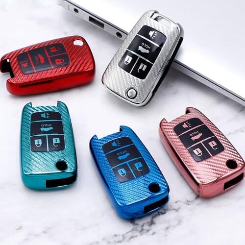 TPU Carbon Fiber Car Key Cover Case for Buick for Chevrolet Cruze for Opel Vauxhall Mokka Encore Astra Corsa E Insignia Zafira