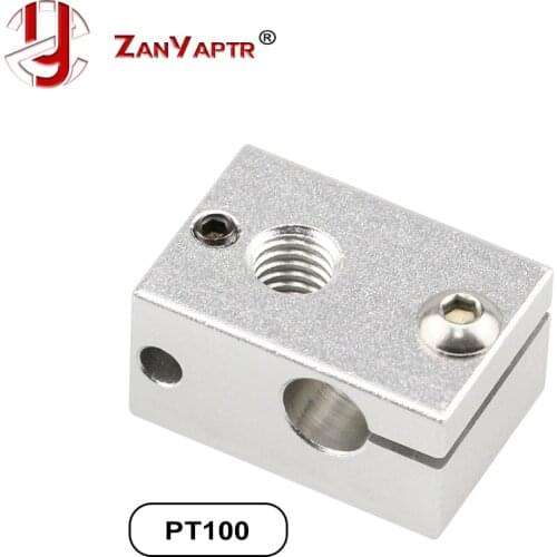 ZANYAPTR - 1Pcs New Reprap 3D Printer Extruder V6 Aluminum Heater Block All-Metal Extruder For HotEnd 23x16x11.5mm Suit PT100