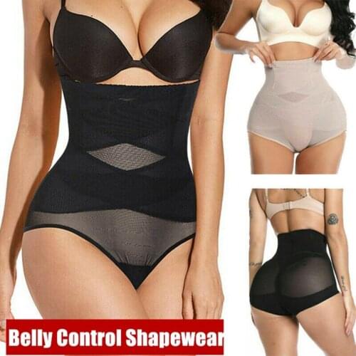 Womens Waist Trainer Tummy Control Shapewear Panties Hi-Waist Body Shaper Slimming Underwear Butt Lifter Briefs