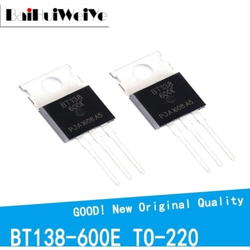 20PCS/LOT BT138-600E BT138 12A 600V BT138-600 TO-220 TO220 MOSFET P-Channel Field Effect New Original Good Quality Chipset
