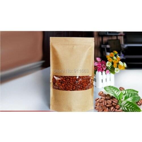 14cmx20cm*0.14mm+4cm,100pcs. Reclosable Zipper Craft paper Bag,Self -Sealed Bag,Tea bag,standing pouch