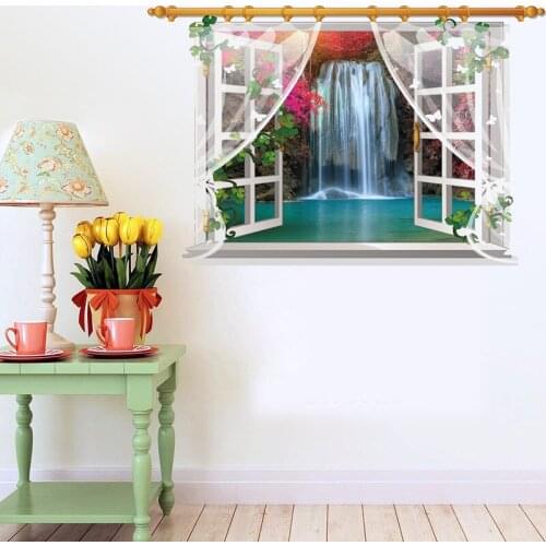 3D Happy fun wall stickers three-dimensional Household adornment wall stickers Creative wall stickers simulation window 9168012