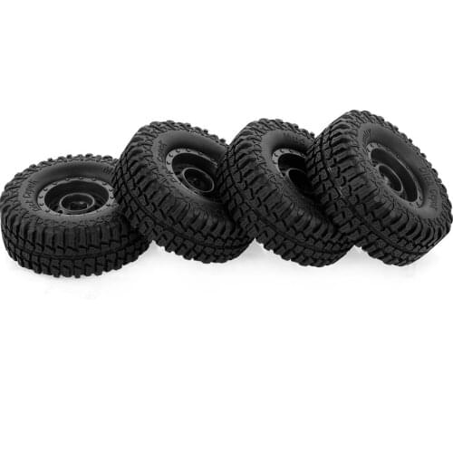 4pcs AUSTAR 100mm 1.9 Inch Rim Rubber Tire Wheel for 1/10 RC Car Traxxas HSP RC4WD Tamiya Axial SCX10 D90 HPI RC Rock Crawler