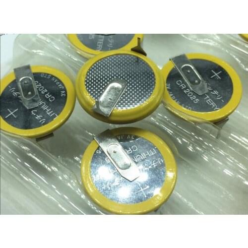 5PCS/LOT Battery CR2025 2025 180 degrees welding foot button cell