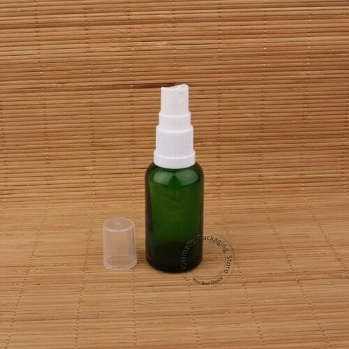 5pcs/Lot Empty 30ml/cc Glass Essential Oil Bottle White Lid Liquid Pot Women Cosmetic Container Refillable Parfum Vial