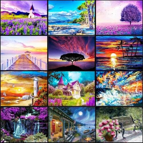 5d Diy Diamond Painting, Diamond Embroidery Mosaic, Rhinestone Painting, Landscape, Home Decoration Crafts