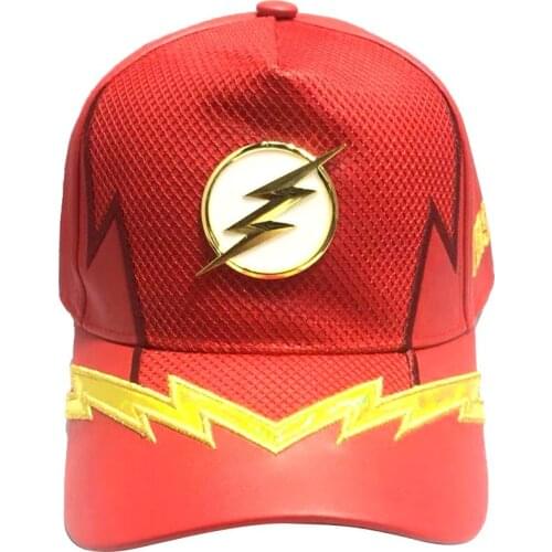 Men Women Cartoon Comics Casual Baseball Cap Outdoor Hats Adjustable the flash hat RED