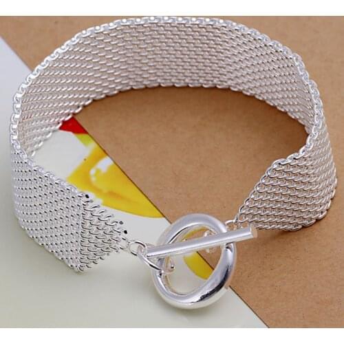 Bracelet 925-sterling-silver Bracelet Silver Trendy Jewelry Bracelet Weave Jewelry Whplesale Free Shipping lskd LH004