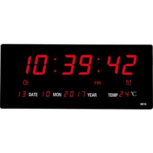 Temperature Humidity Date Digital Display Wall Hanging Clock Intelligent LED Electronic Desktop Table Alarm Clock Timing