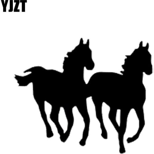 YJZT 12CM*10CM Running Farm Animal Car Sticker Vinyl Bumper Decoration C2-3027