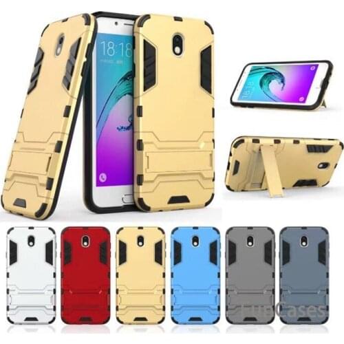 For Samsung Galaxy J3 J5 J7 Pro 2017 EU case Armor ShockProof TPU+PC Kickstand Protection Back Cover Cases For J330 J530 J730