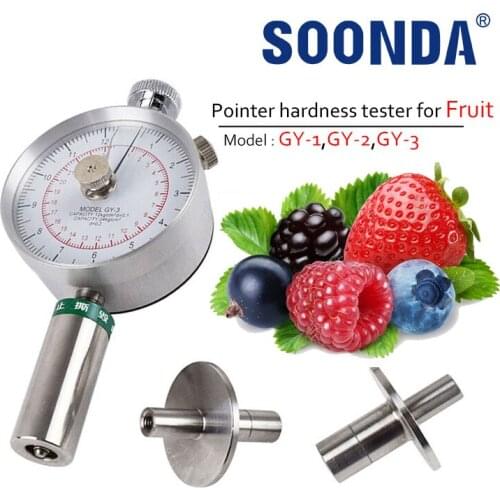 Fruit penetrometer Fruit Sclerometer Fruit Hardness Tester Fruit Durometer for apple pear strawberry Kiwi GY-1/GY-2/GY-3