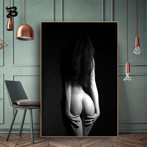 Canvas Sexy Woman Painting Poster Nordic Wall Art Nude Woman Painting On Canvas Modern Poster and Print for Living Room Decor
