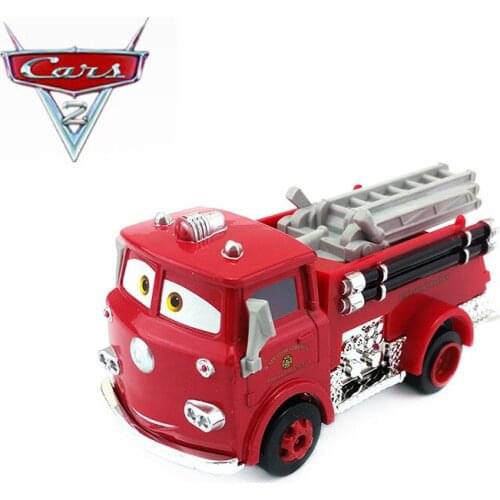 Disney Pixar Cars 2 Alloy Toy Car Model Small Red Fire Sprinkler Child Toy Racing Metal Diecast 1:55 Lightning McQueen Boy Gifts