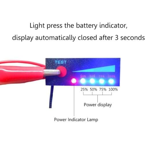 3.7V 2S-4S 18650 Lithium 12V Lead Acid Battery Capacity Indicator Power Tester L69A