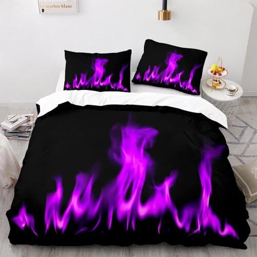 Colorful Flame Bedding Set Single Twin Full Queen King Size Ice And Fire Blaze Bed Set Children Kid Bedroom Duvetcover Sets 005