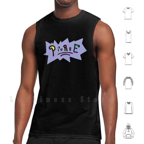 Pierre Bourne-Text Art Tank Tops Vest 100% Cotton Pierre Bourne Pierrebourne Pierre Bourne Tlop Tlop4 Tlop 4 The