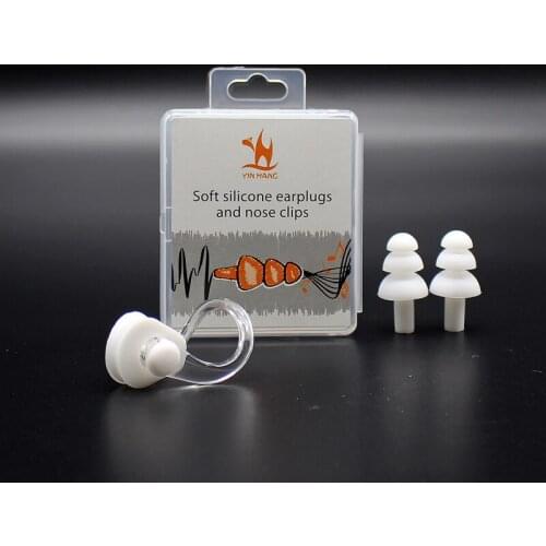 1Set Soft Earplugs Environmental Silicone Waterproof Dust-Proof Earplugs Sleeping Travel Diving Water Sports Swimming Accessorie