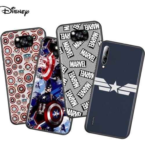 Captain America Marvel For Xiaomi Poco X3 NFC M2 X2 F2 F3 C3 M3 F1 Pro Mi Play Mix 3 A3 A2 A1 6 Lite Soft Phone Case