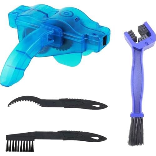 4pcs Practical Professional Road Bike Cleaning Tools Set Multi-functional Durable Classic Chain Cleaner Brush Scrubber