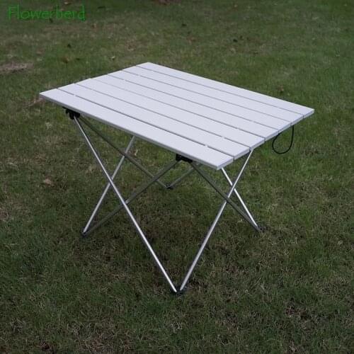 Portable Outdoor Folding Camping Table Foldable Ultralight Dinner Desk High Strength Aluminum Alloy Camping Picnic Garden BBQ