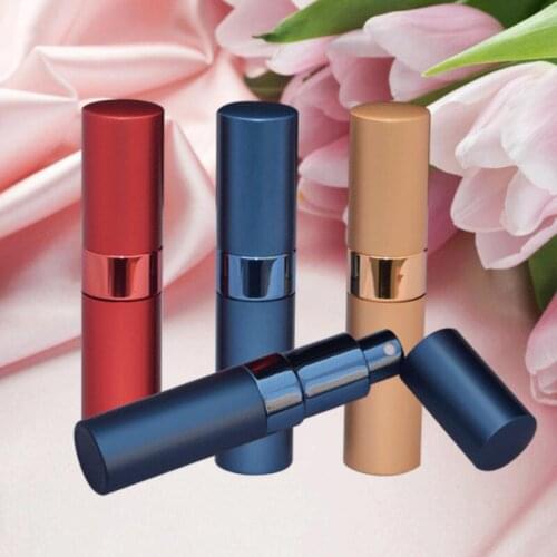 Empty 15ml Refillable Anodized Aluminum Glass Perfume Spray Scent Bottle Atomizer LX5282