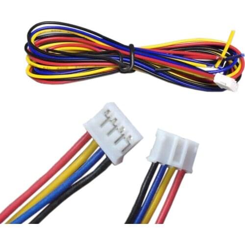 Plug four core wire 2.54MM Probe Terminal 4needles Car radar black blue yellow red line 6/8 probe radar host radar