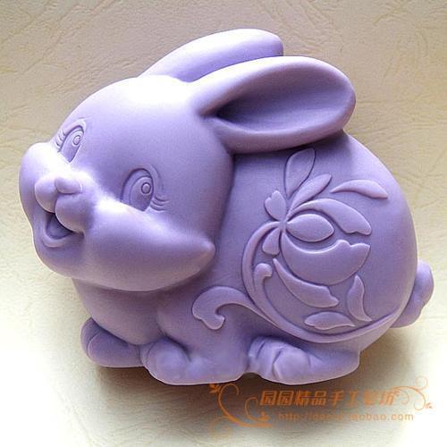 Rabbit Silicone Soap mold DIY Carft 3d soap molds S058