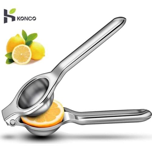 Konco Stainless Steel Fast Hand Press Juicier Manual Lemon Squeezer Lime Orange Reamers Round Fresh Fruit Tool Kitchen Gadget