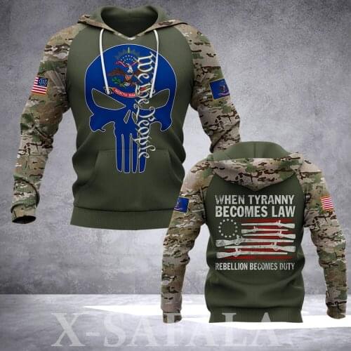 Navy Skull GADSDEN Flag Countrty 3D Printed Hoodie Man Female Zipper Pullover Sweatshirt Hooded Jersey Streetwear Tracksuit-3