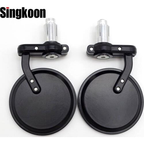 Universal Motorcycle Bar End Black Rearview Mirror Round Oval Side Mirrors FOR yamaha tdm 850 gsx s1000 suzuki sv jawa 350 sr 50
