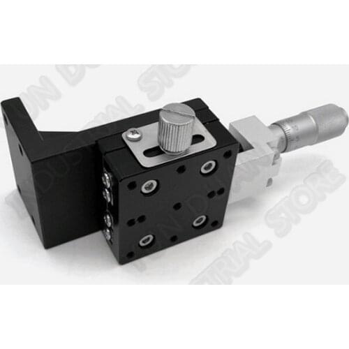 40*40mm Z Axis 1.6" Manual Displacement Vertical-lift fine tuning platform Cross Roller Guide Linear Stage Sliding Table LV40