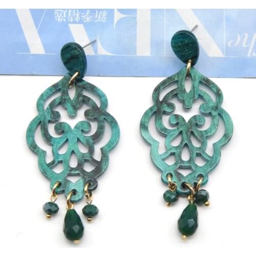 Vintage Dangle Earrings 2020 Hollow Acrylic Drop Earring Brincos For Women Fashion Earings oorbellen Ear Jewelry New Female