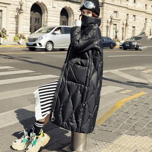 Womens Long Down Jacket New Winter Warm Jackets White Duck Down Outerwear Abrigo Mujer Casual Parka Overcoat Motorcycle Jackets