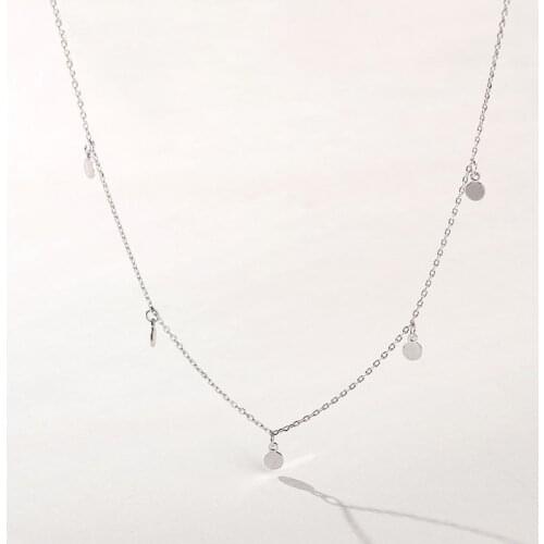 Frosty wind personality simple round short necklaces 925 Sterling Silver necklace Women collier argent 925 véritable femme