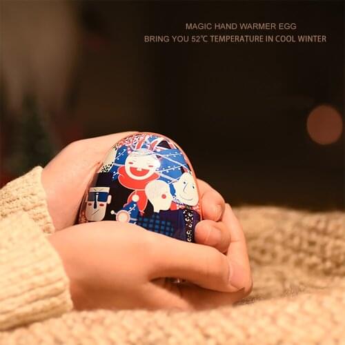 Winter Portable USB Hand Warmer Magic egg Rechargeable Mobile Power Bank Double-sided Heating New year Christmas Gift